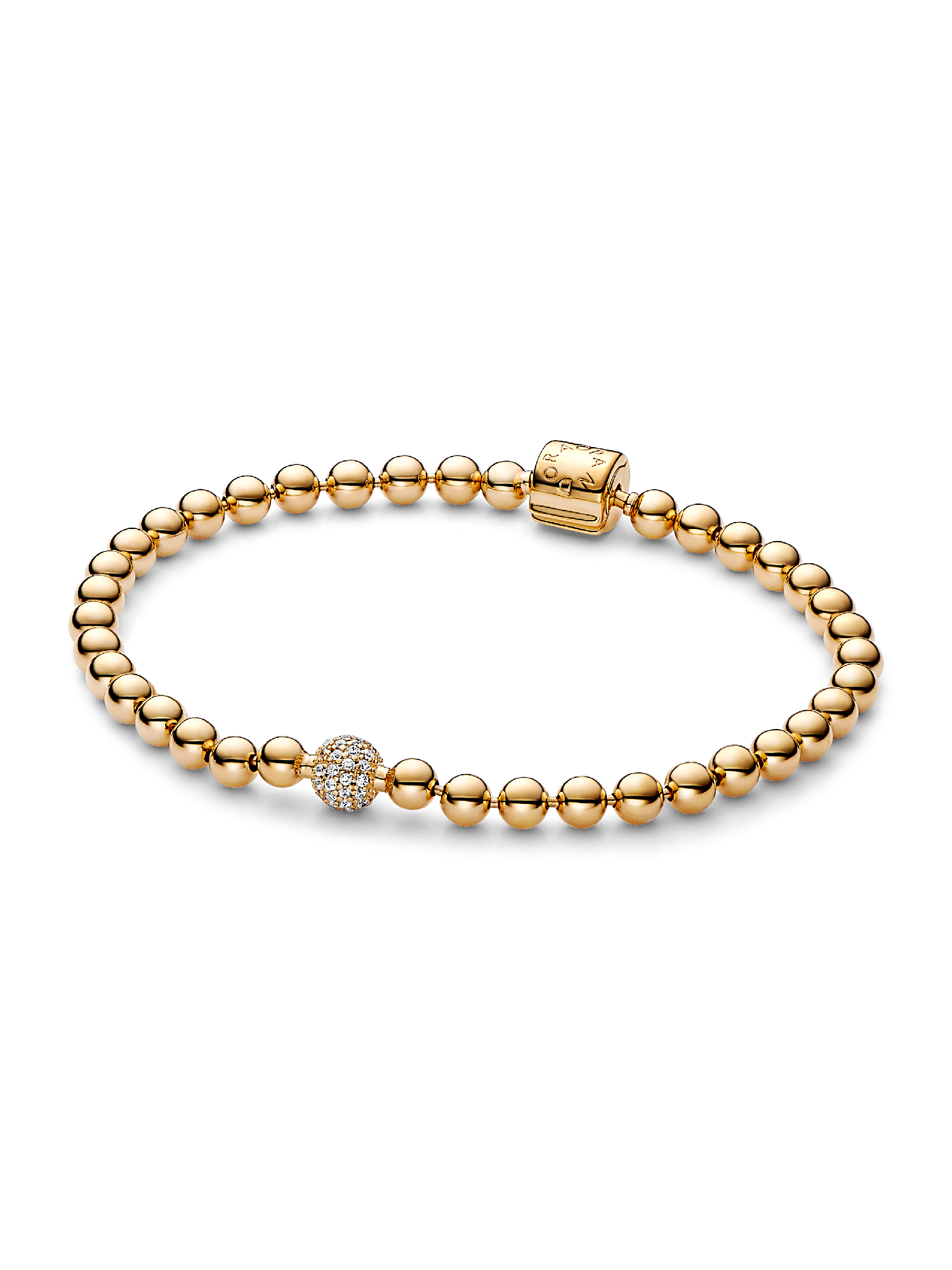 Pulsera Cuentas y Pavé