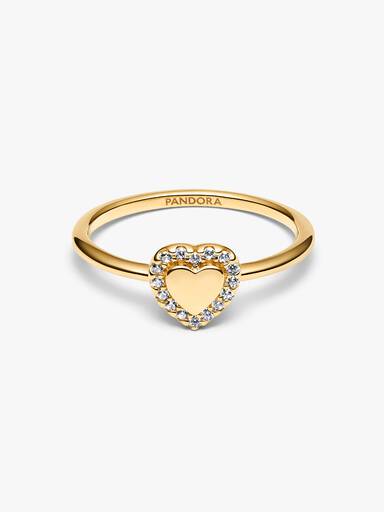 Anillo Halo y Corazón Grabable