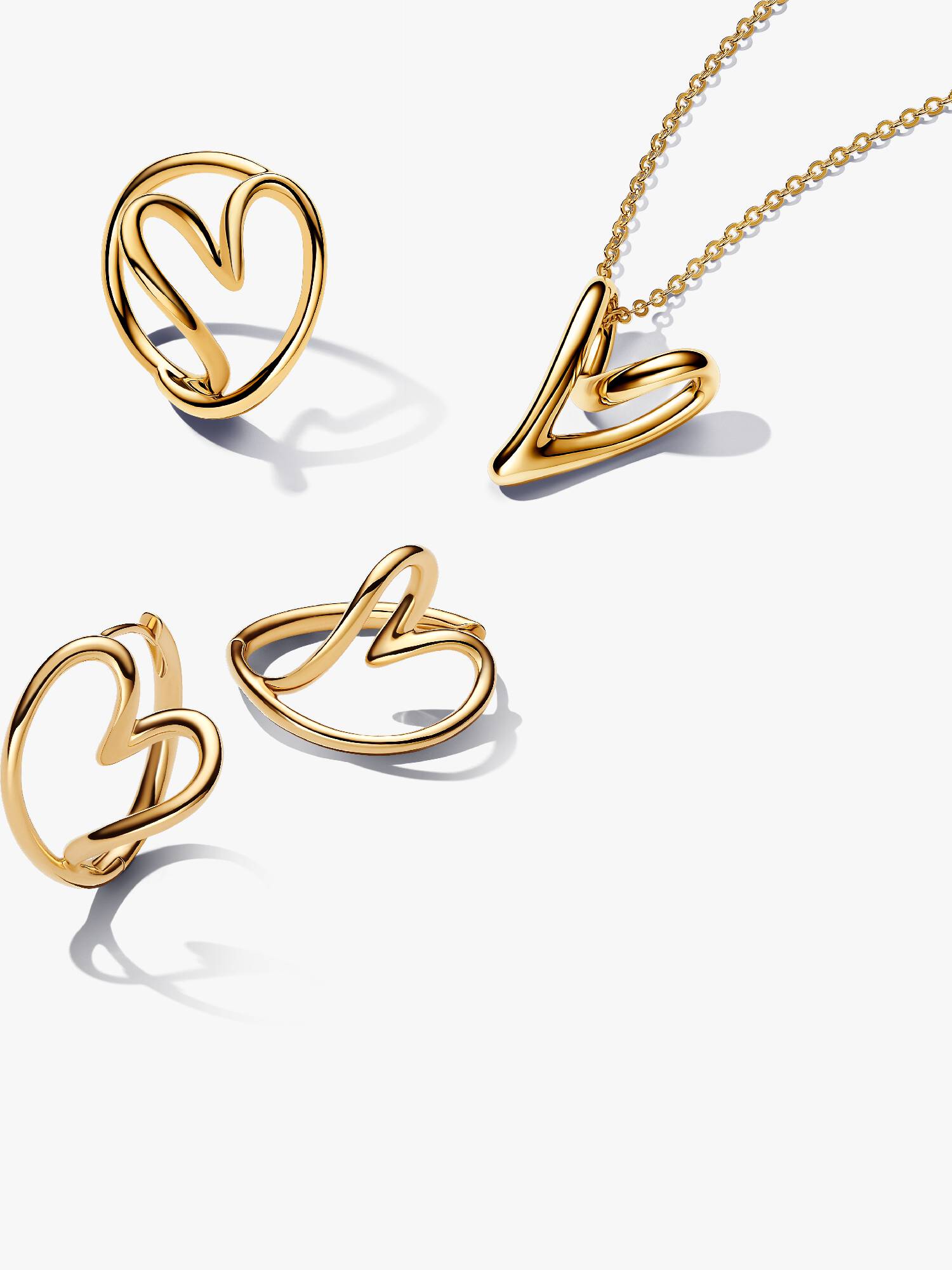 Conjunto de Regalo Anillo y Pendientes Corazon ESSENCE