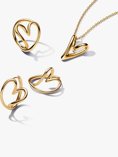 Conjunto de Regalo Anillo y Pendientes Corazon ESSENCE