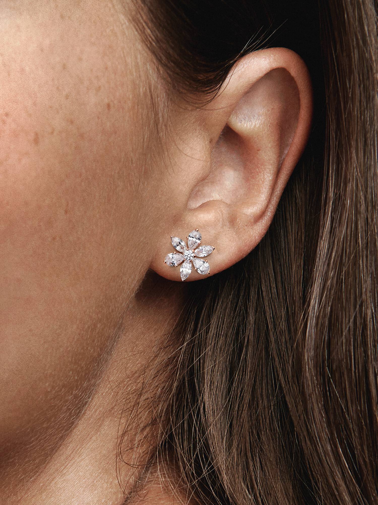 Pendientes de Botón Herbario Brillante