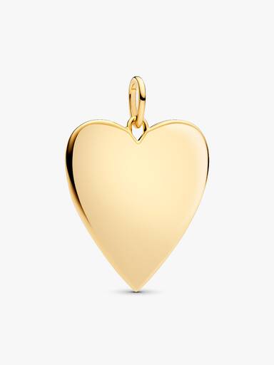 Engravable Oversized Heart Tag Pendant Necklace