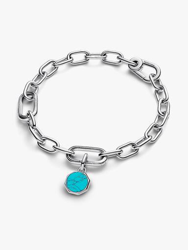 Charm Mini Medallón Grabable Pandora ME Turquesa