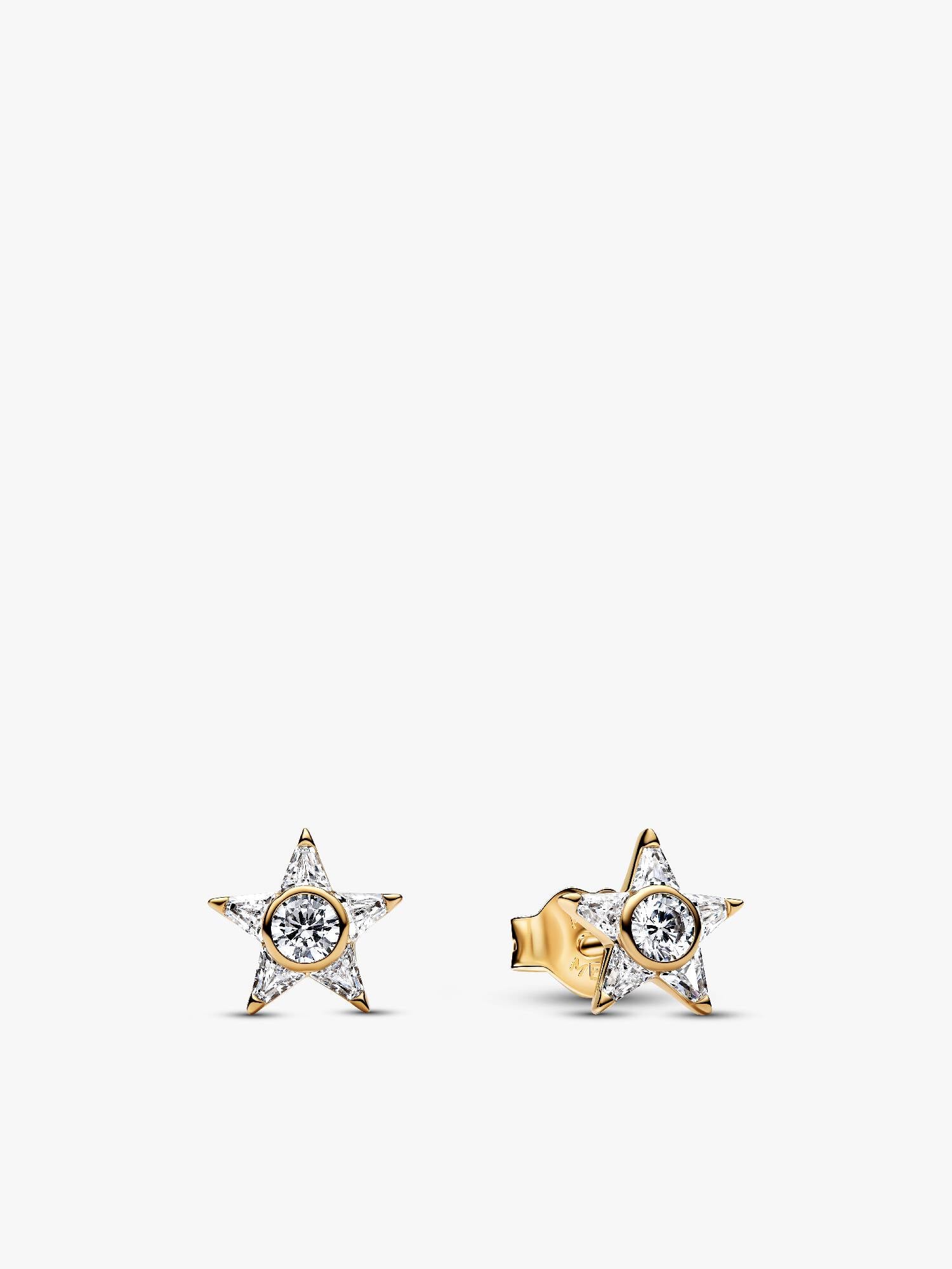 Pendientes de Botón Estrella Brillante