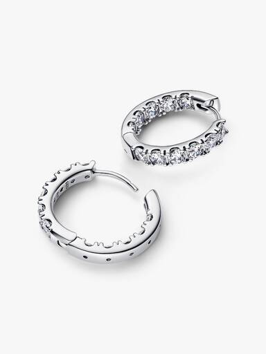 Pendientes de Aro Eternidad Fila Brillante