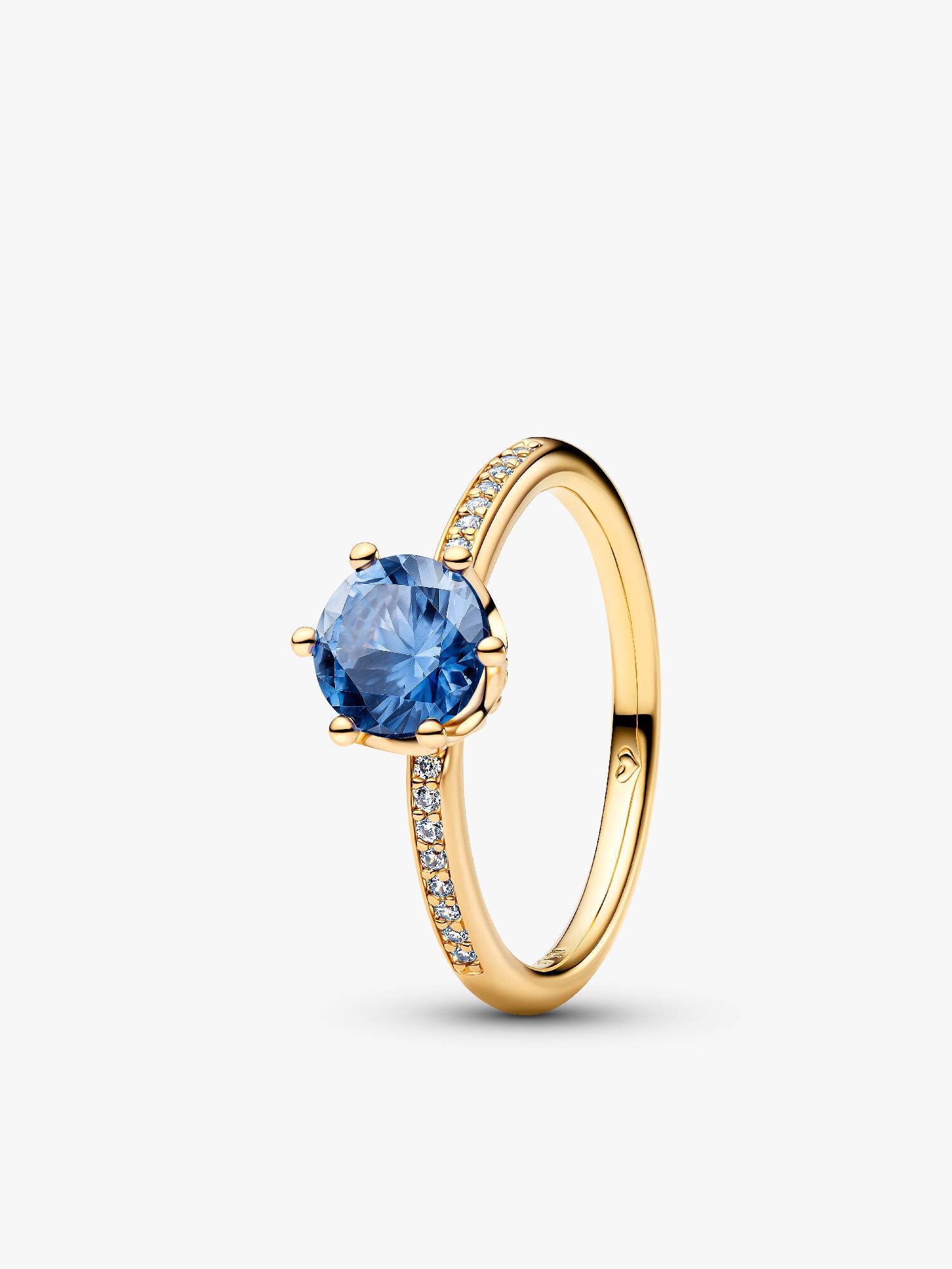 Anillo Corona Brillante Azul