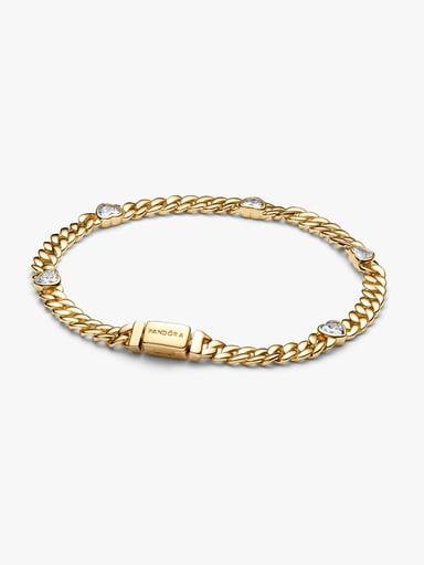 Pulsera de Cadena Cubana Corazón