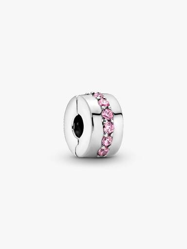 Charm de Clip Filas Brillantes Rosa