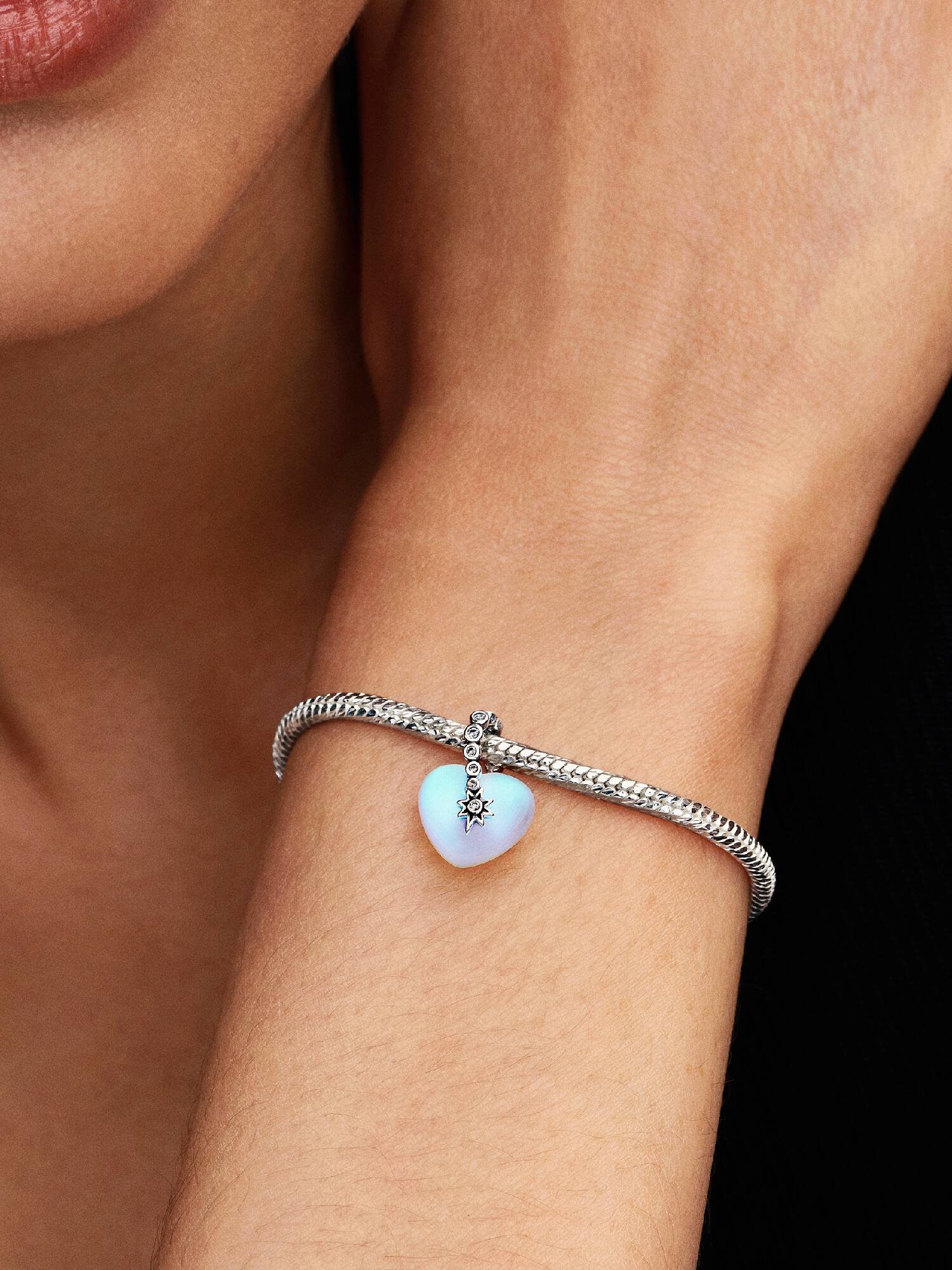 Charm Colgante Corazón y Estrella Fugaz