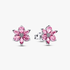 Pendientes de botón Herbario Flor Rosa Brillante Pendientes de botón Herbario Flor Rosa Brillante