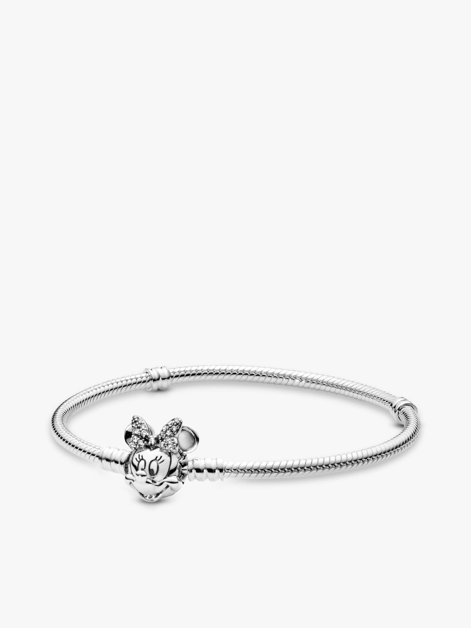 Pulsera Moments en plata de ley Retrato de Minnie Brillante
