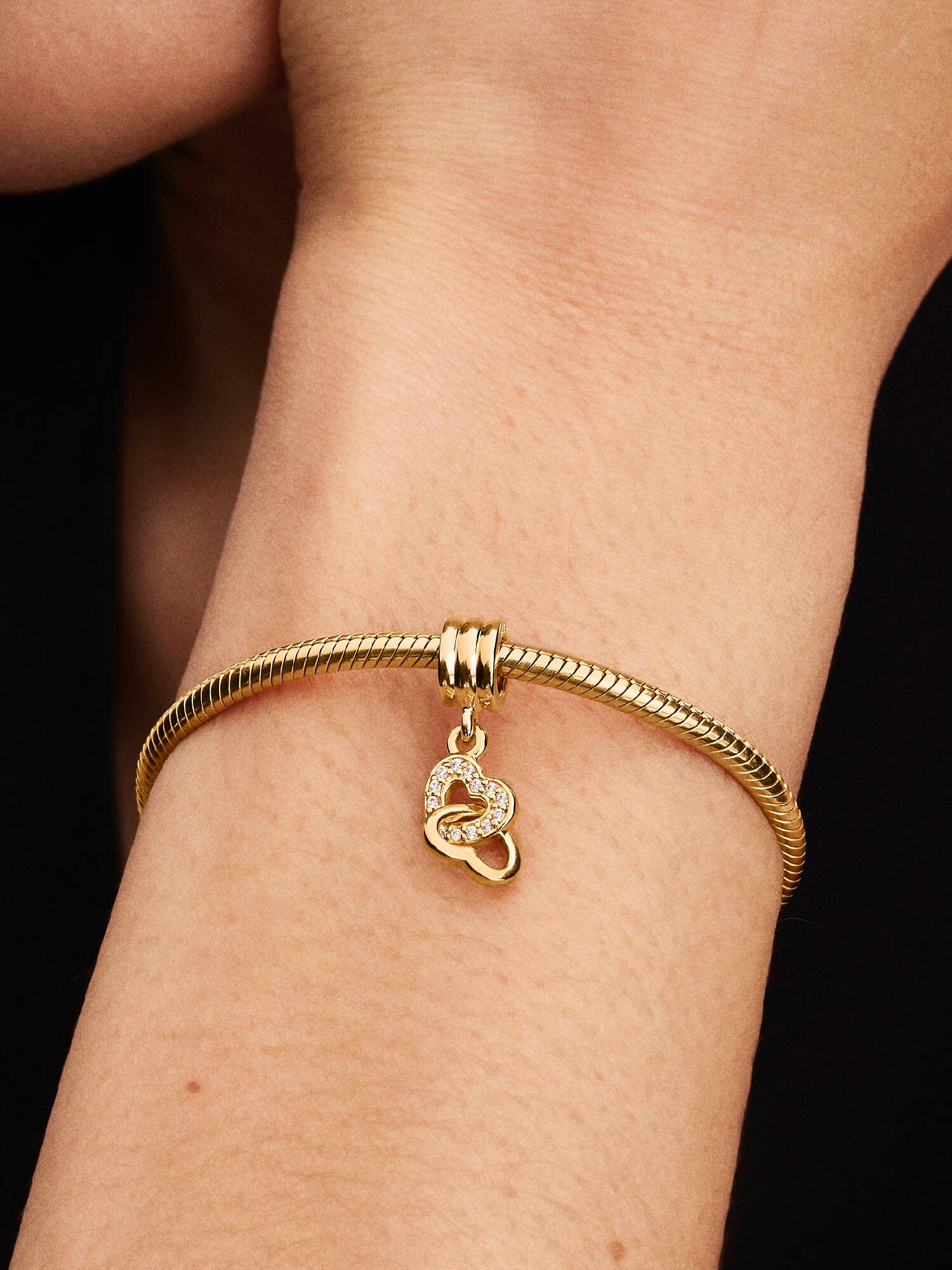 Charm Colgante Corazones Entrelazados