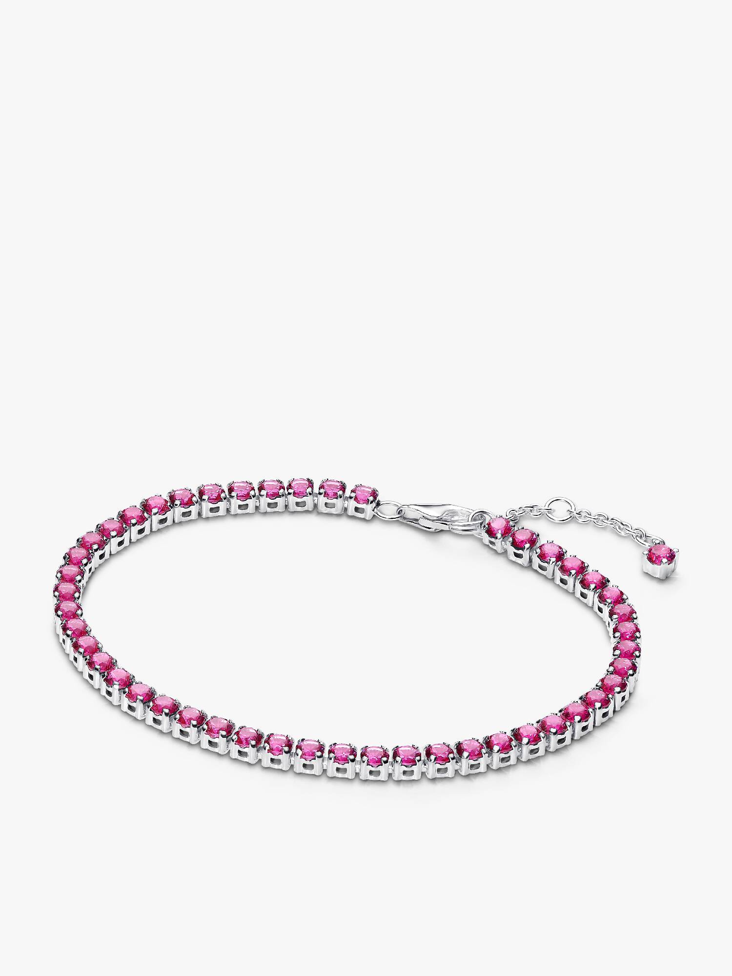 Pulsera de Tenis Rosa Brillante