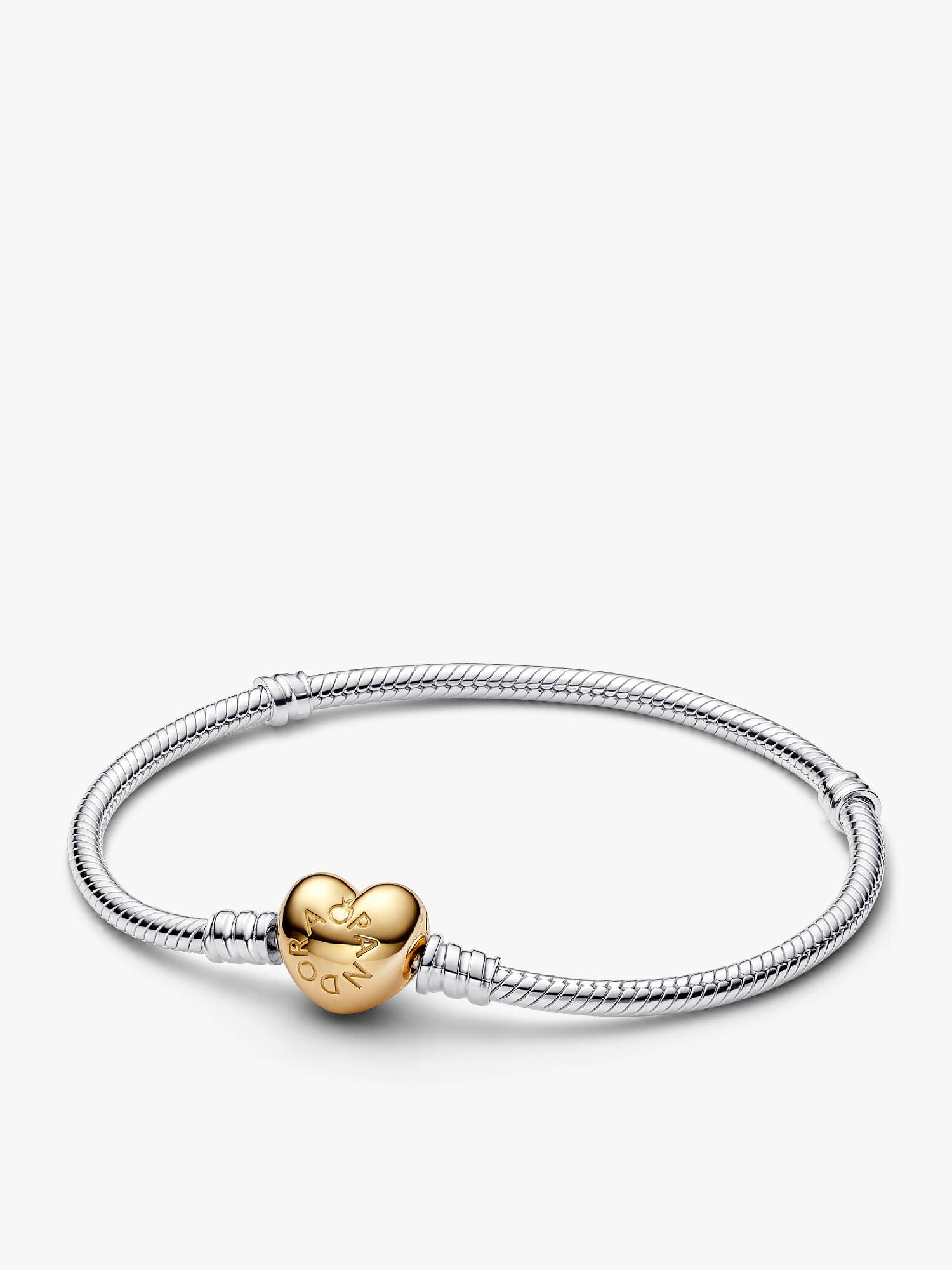 Pulsera de Cadena de Serpiente con Cierre de Corazón