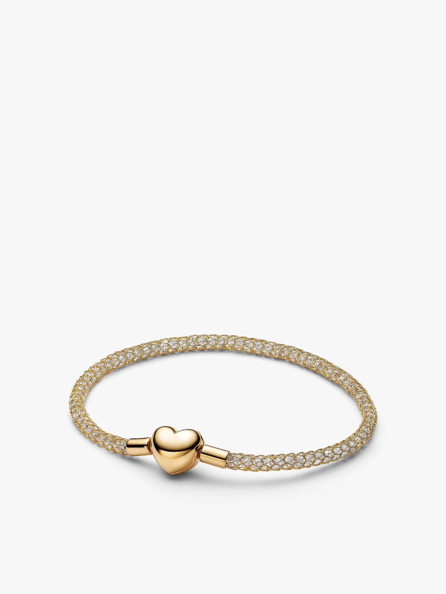 Pulsera Cadena de Tachuelas con Cierre de Corazón