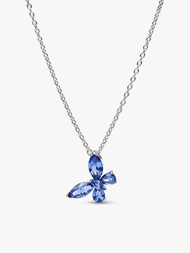Conjunto de Regalo Collar, Pendientes y Anillo Mariposa Azul