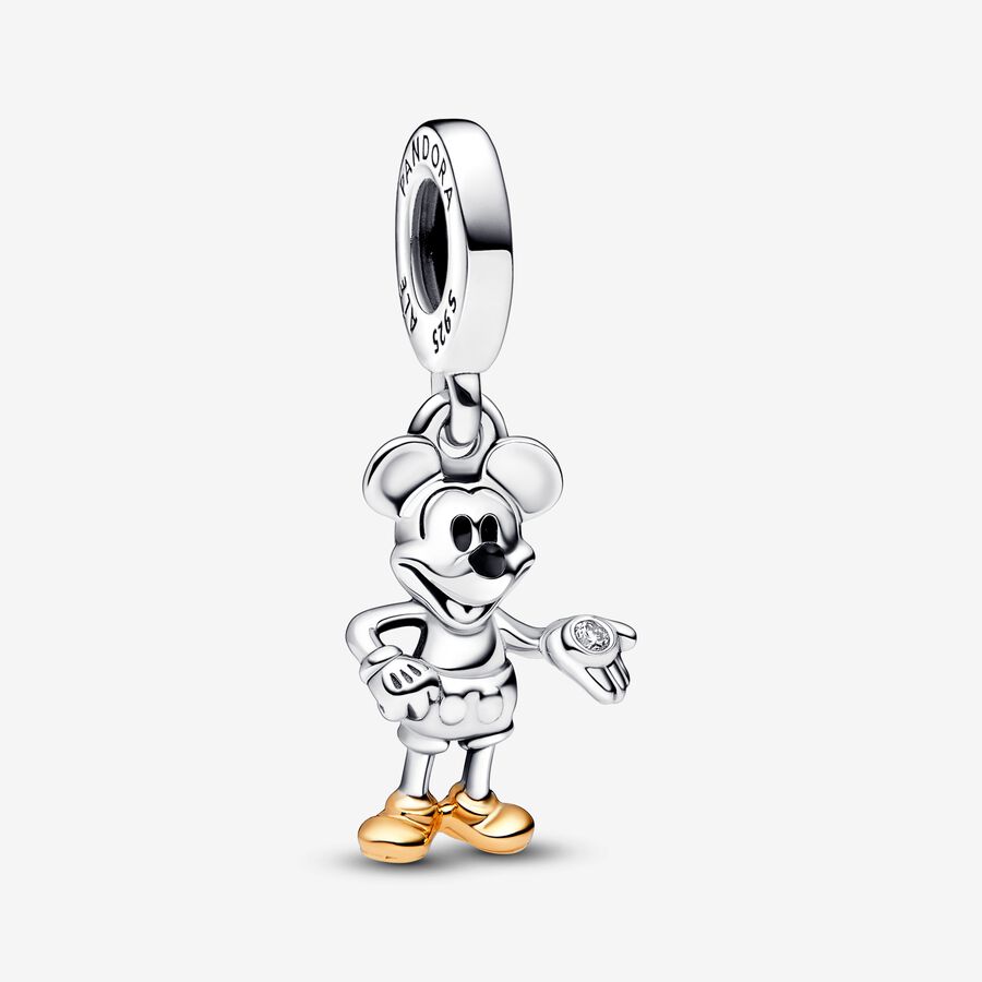 Charm Colgante Mickey Mouse 100 Aniversario de Disney con Diamante Sintético image number 0