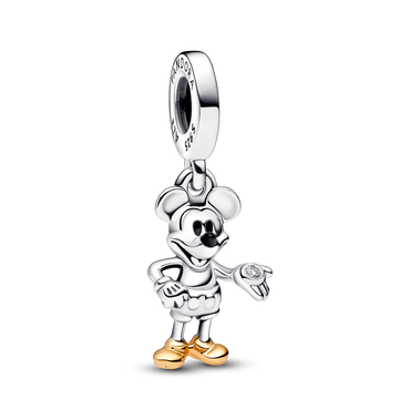 Charm Colgante Mickey Mouse 100 Aniversario de Disney con Diamante Sintético