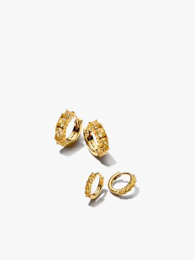 Conjunto de Pendientes "Yellow-World"