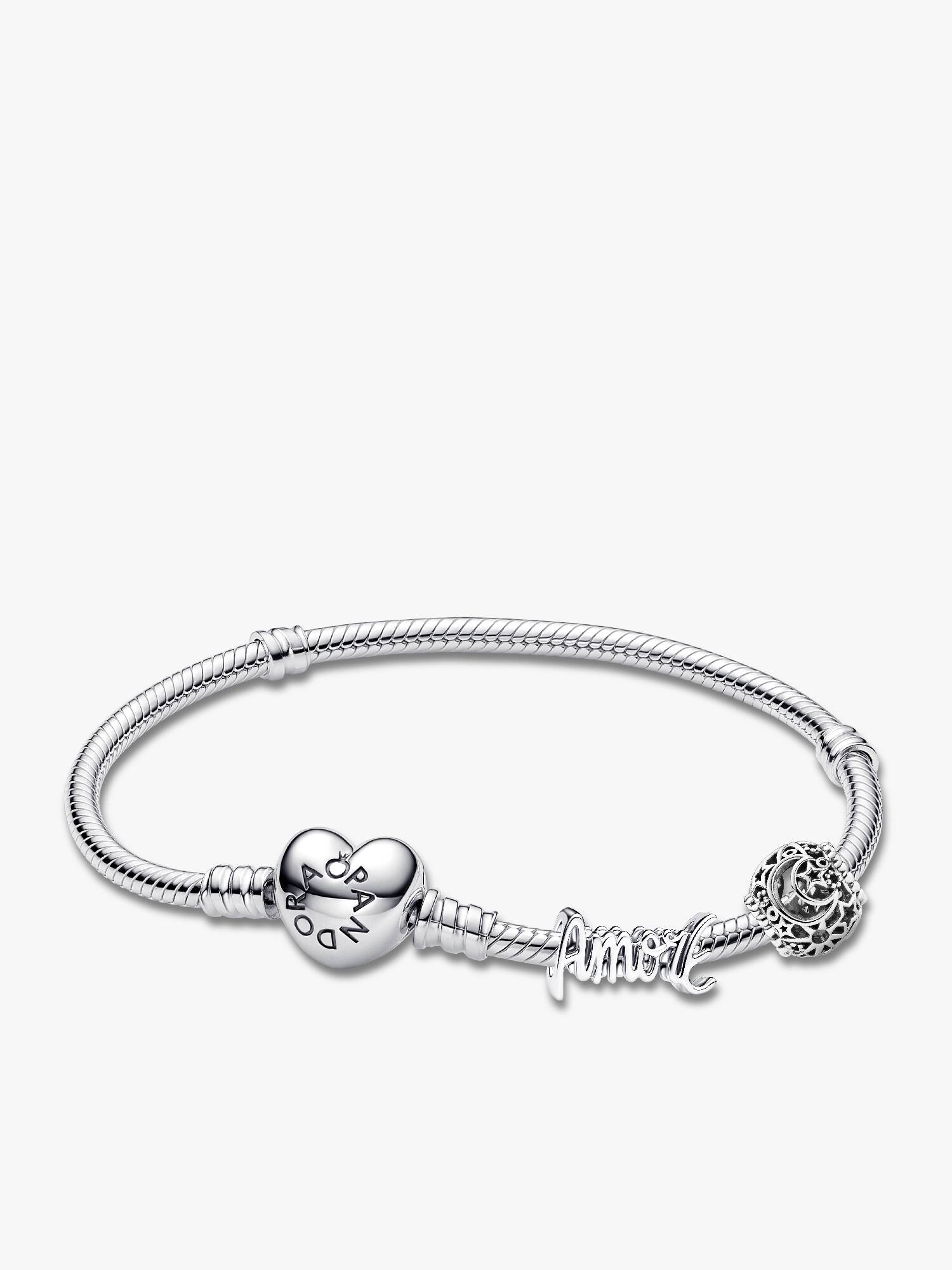 Conjunto de Regalo Pulsera Corazón Moments y Charms Amore y Cielo en Filigrana