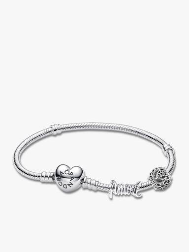 Conjunto de Regalo Pulsera Corazón Moments y Charms Amore y Cielo en Filigrana