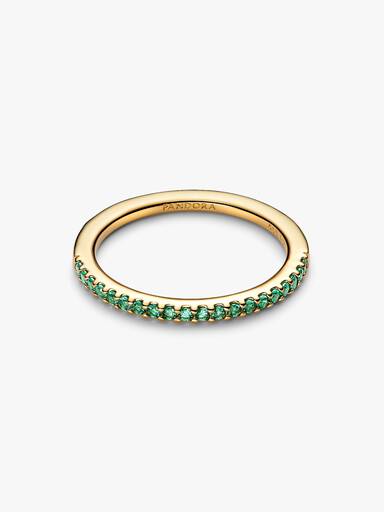 Anillo Banda Verde Brillante