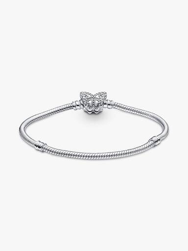 Pulsera de Cadena de Serpiente con Cierre de Mariposa