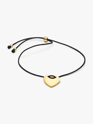 Pulsera Grabable Cordón Negro con Cierre Deslizante