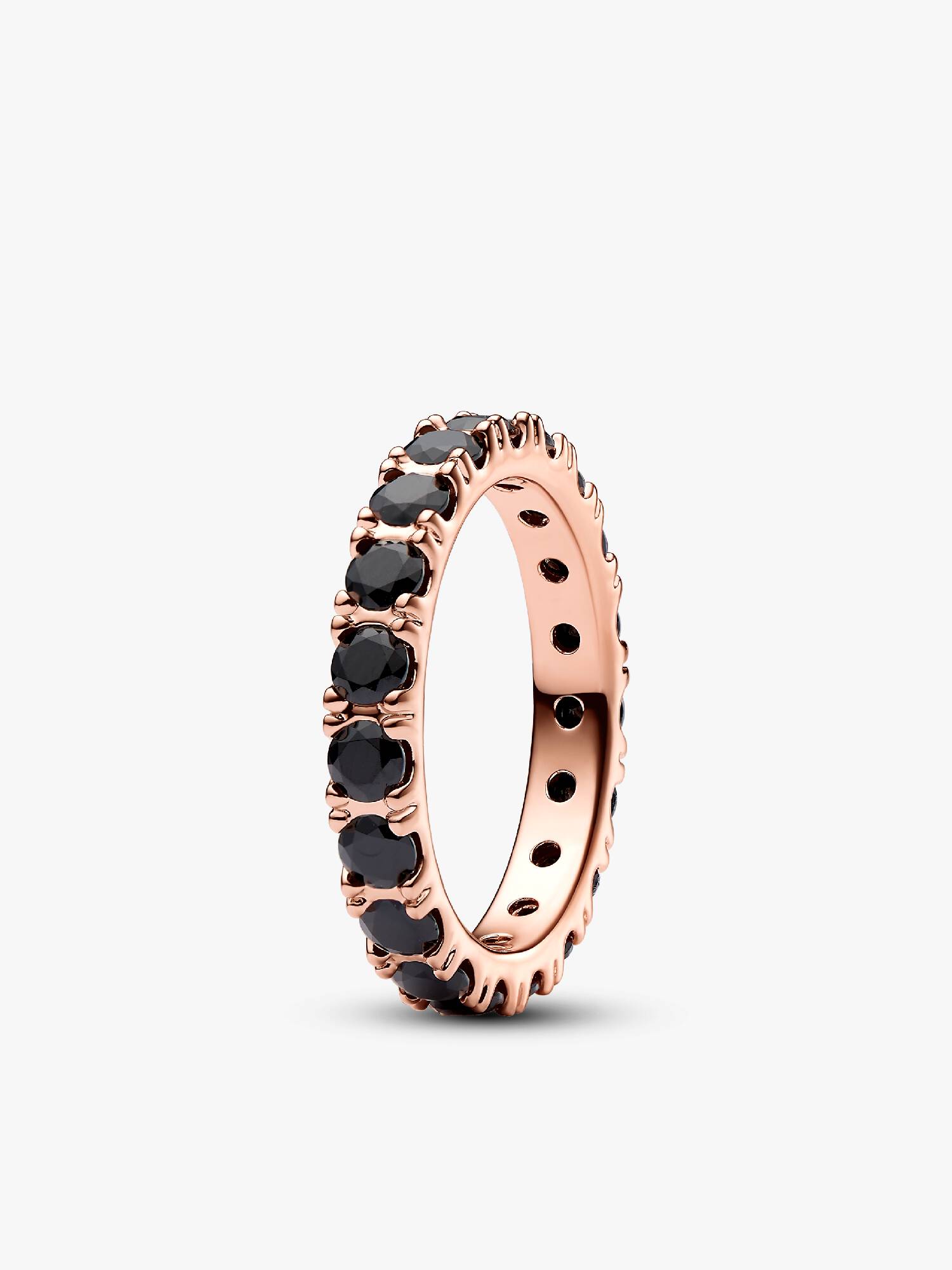 Anillo Eternity Fila Brillante Negra