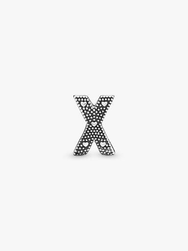 Charm en plata de ley Letra X