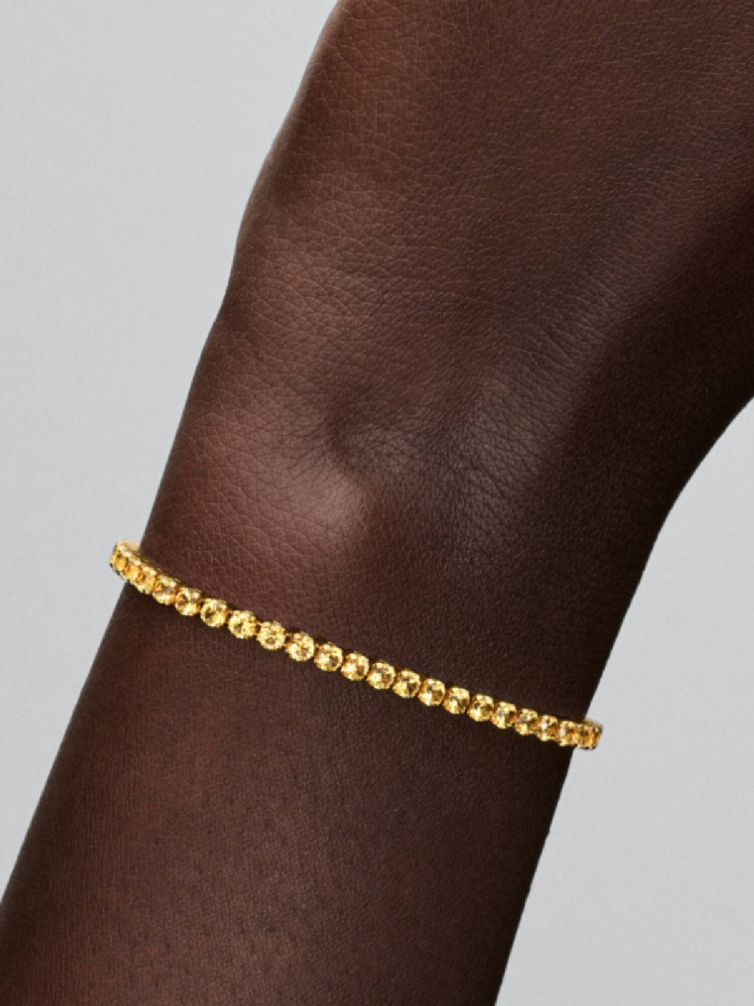 Pulsera Tenis Amarillo Brillante