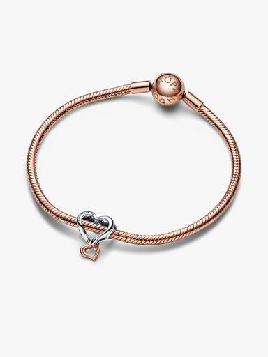 Charm Corazón Infinito de Filigrana en Dos Tonos