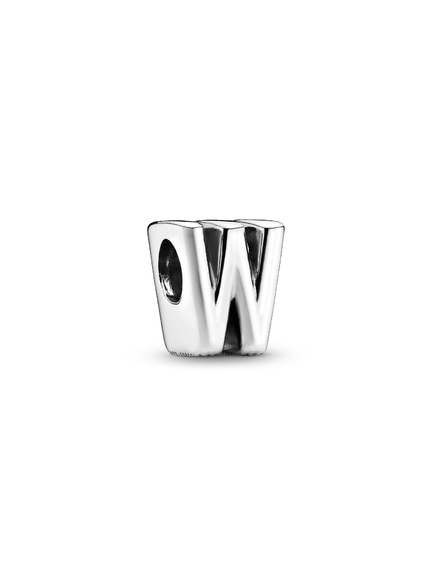 Charm en plata de ley Letra W