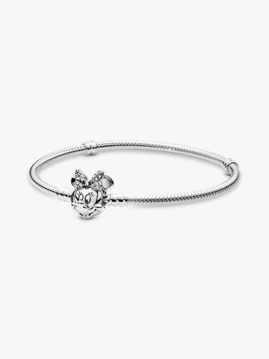Pulsera Moments en plata de ley Retrato de Minnie Brillante