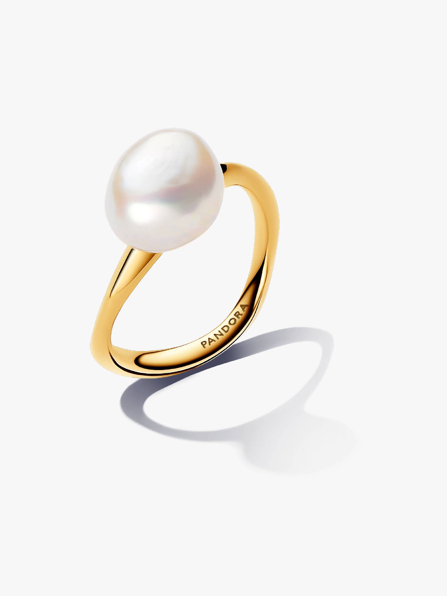Anillo Perla Cultivada de Agua Dulce Tratada Barroca