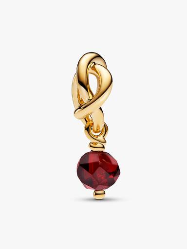 Charm Colgante Círculo Eternity Rojo Facetado