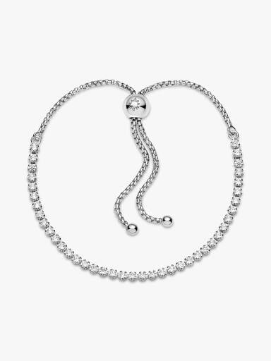 Pulsera de Tenis Deslizante Brillante