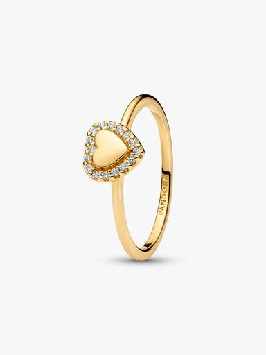 Anillo Halo y Corazón Grabable