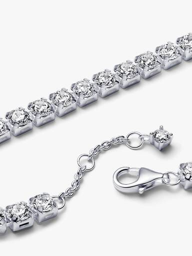 Pulsera de Tenis Ancha Brillante