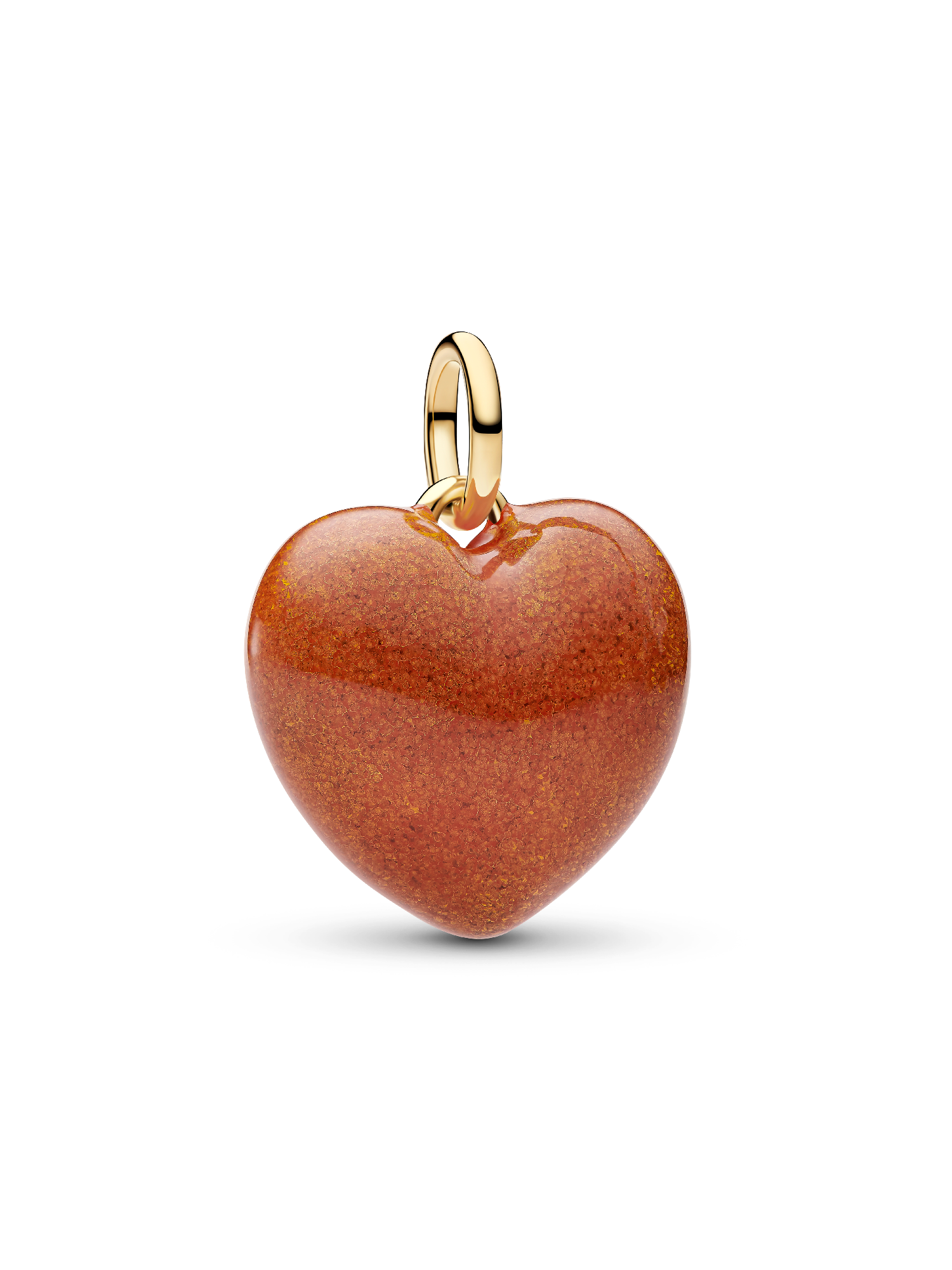 Charm colgante Corazón Volumen Naranja