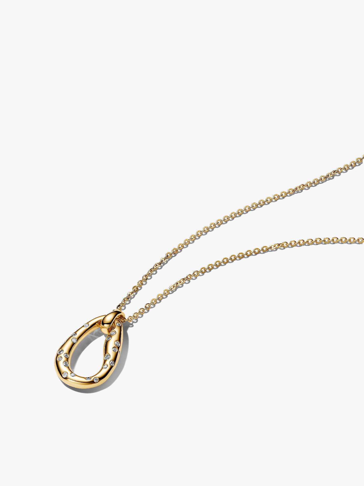 Collar Forma Orgánica Gemas Engastadas