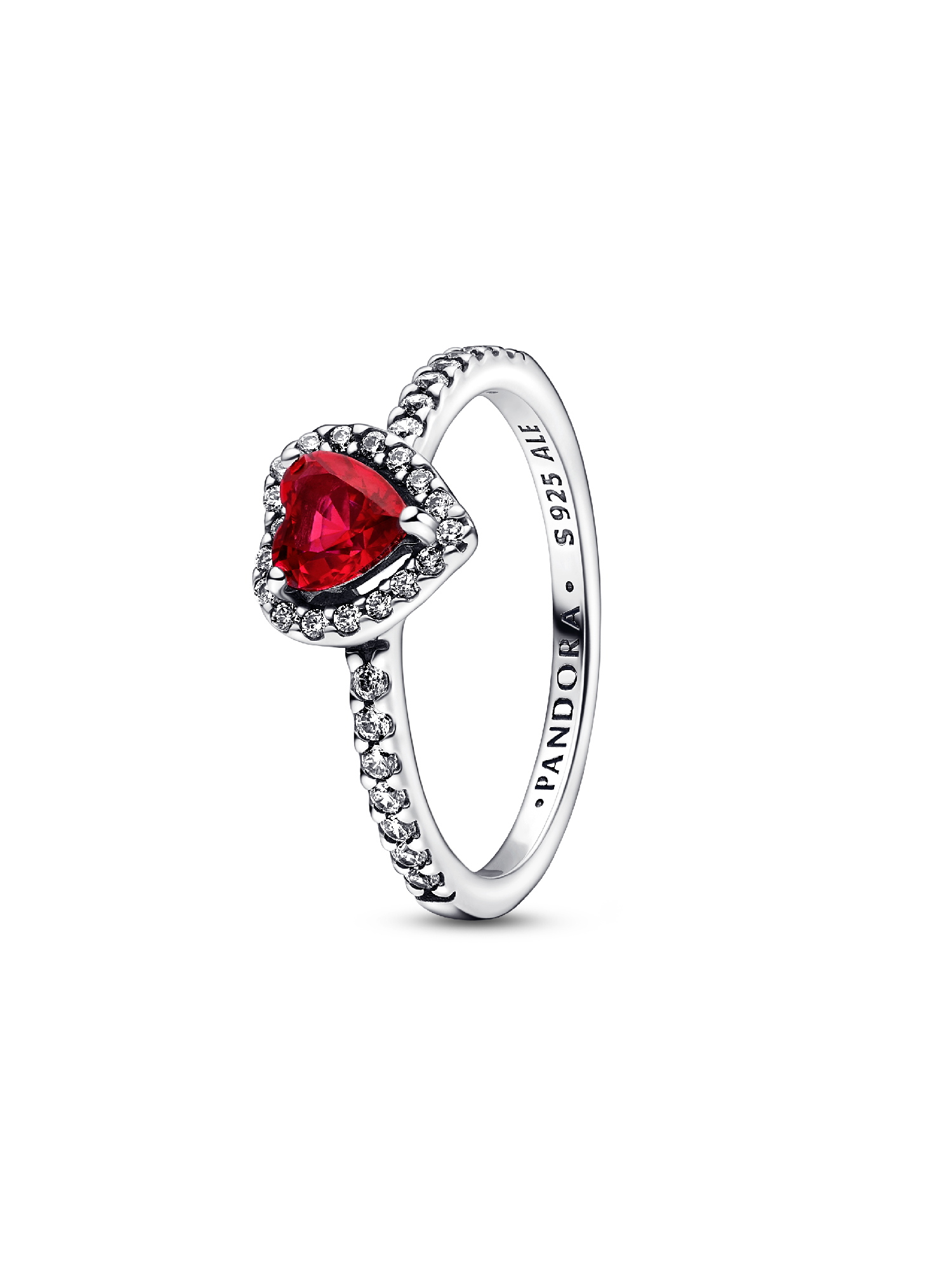 Anillo Corazón Rojo en Relieve
