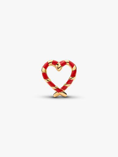 Charm Bastón de Caramelo Corazón en Filigrana