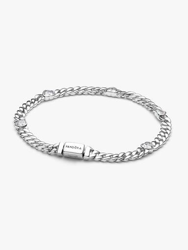 Pulsera de Cadena Cubana Corazón