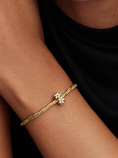 Charm Separador Flor Margarita Blanca