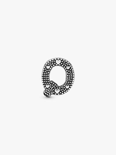 Charm en plata de ley Letra Q