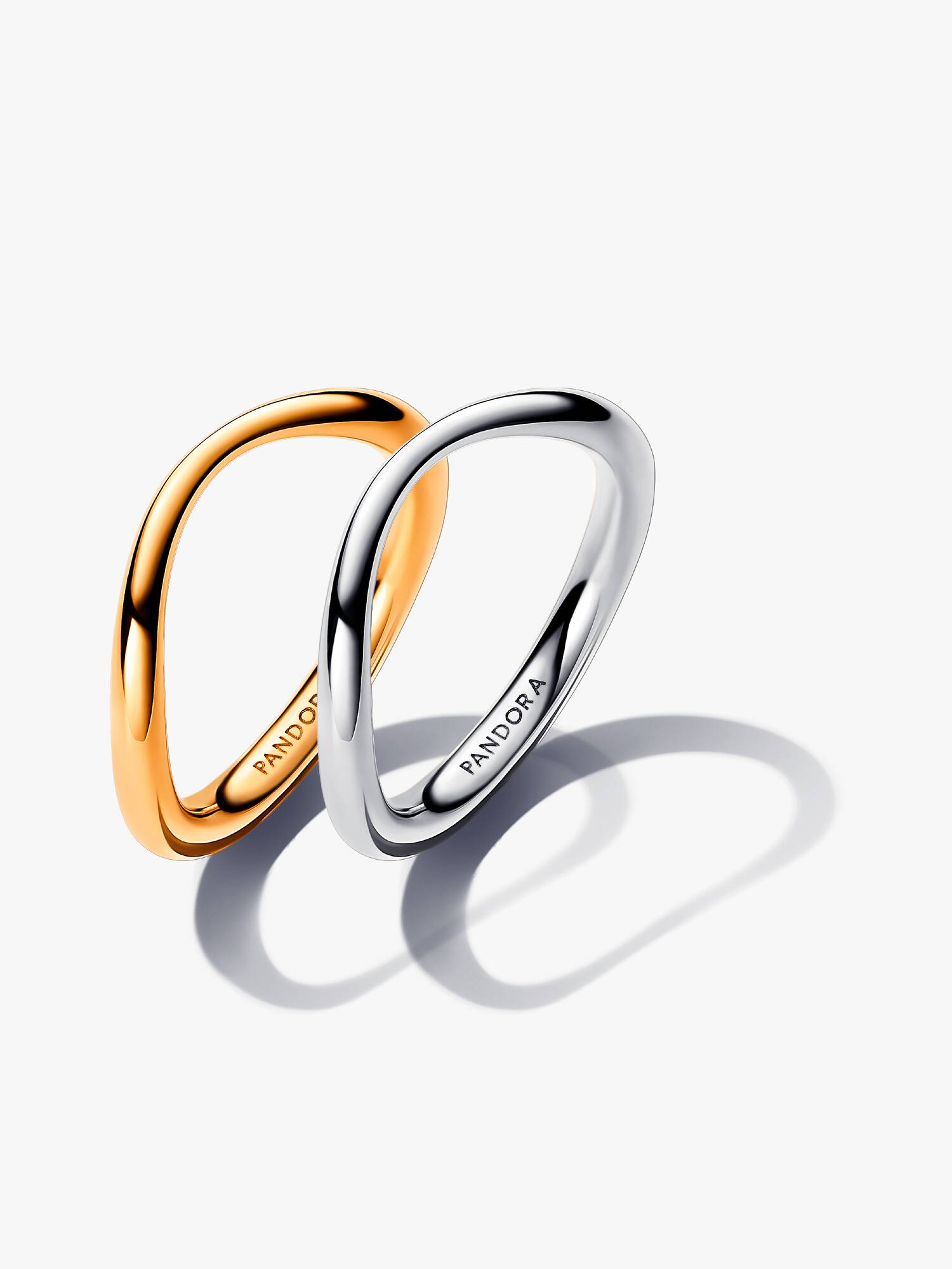 Conjunto de Regalo Anillos Banda Forma Orgánica