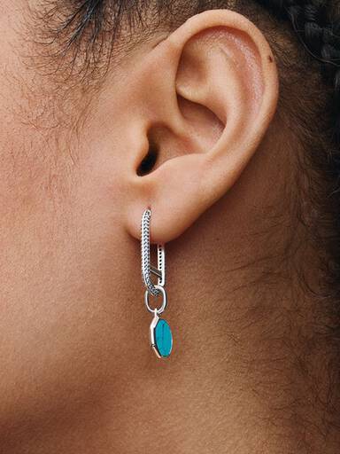 Charm Mini Medallón Grabable Pandora ME Turquesa