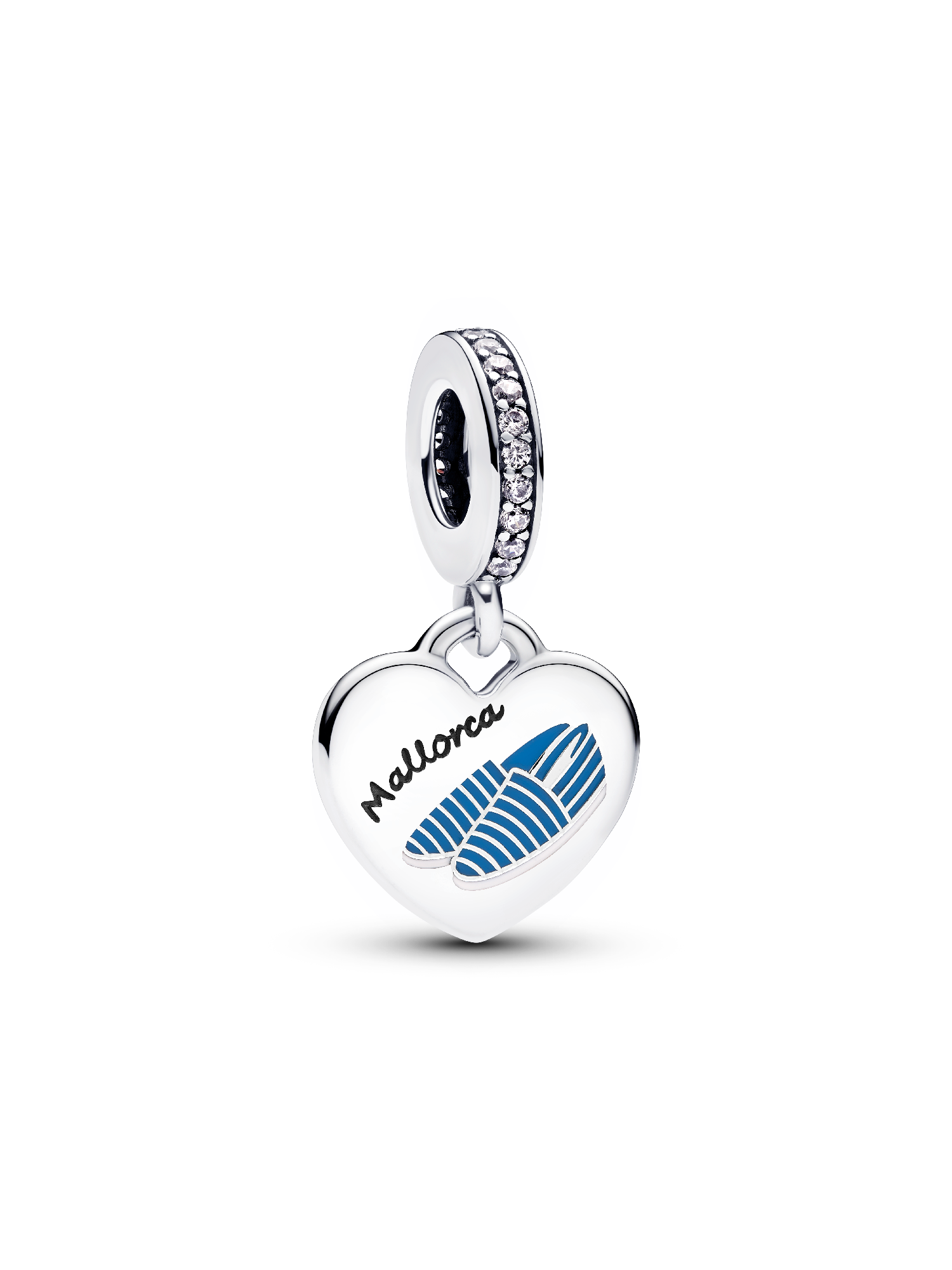 Charm Colgante Corazón Grabable Alpargatas Mallorca