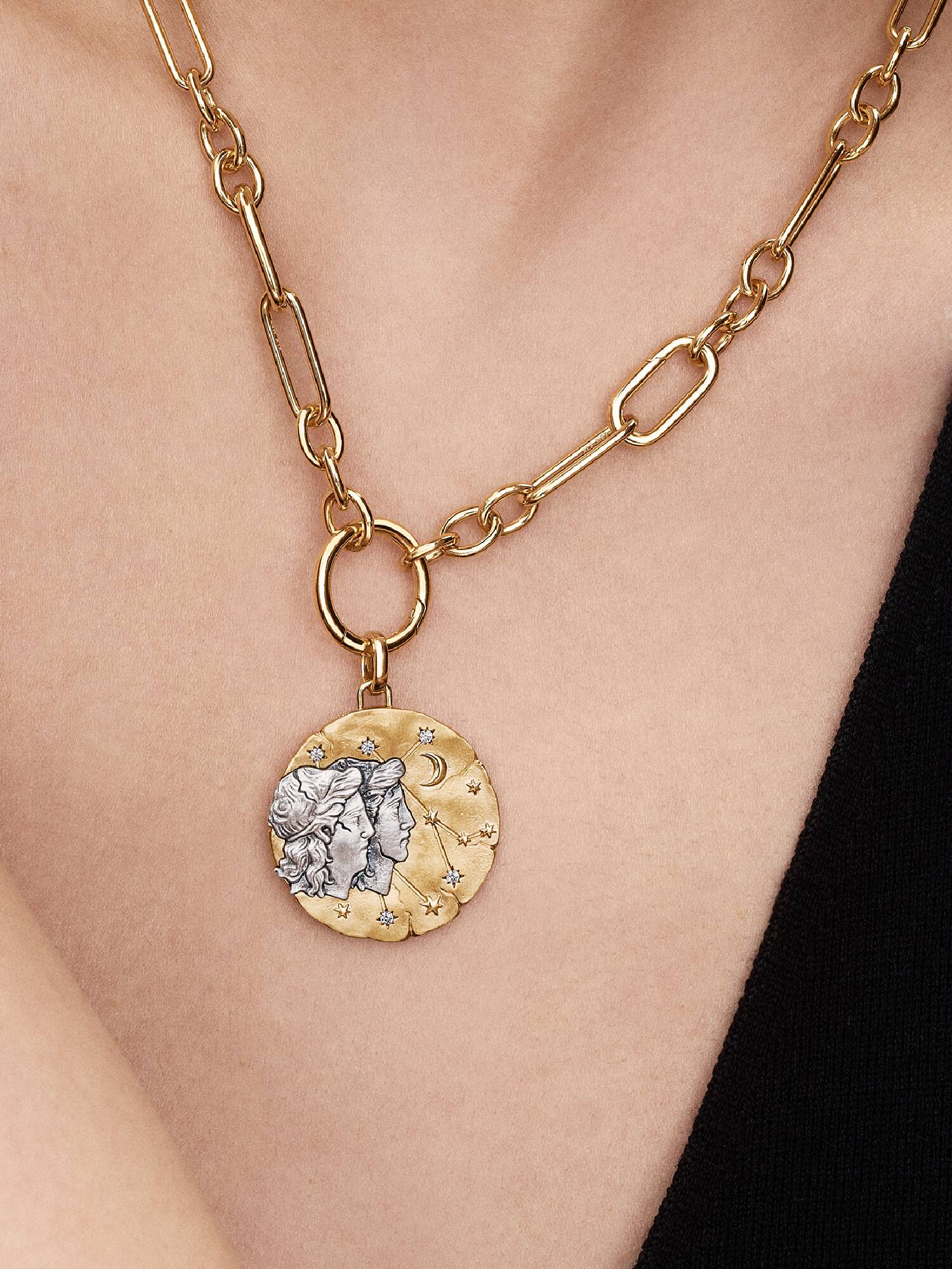 Charm Medallón XL Zodiaco Géminis